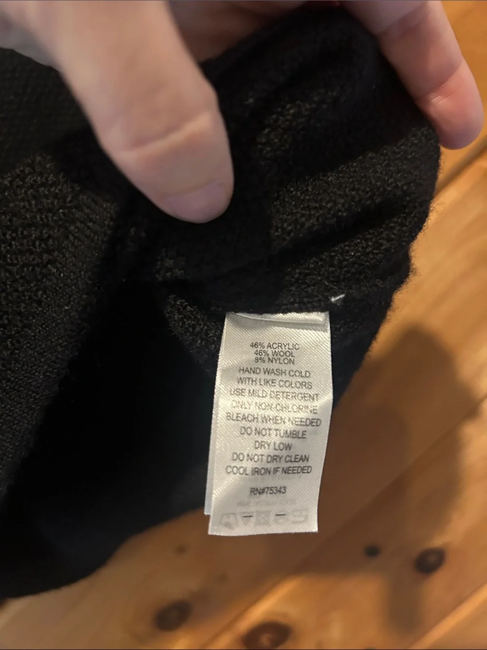 Kenar black wool-blend knit pencil skirt